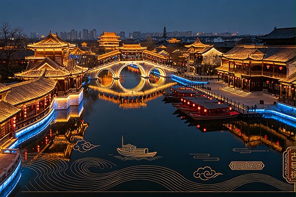 夜景无特色？台儿庄景区灯光亮化深挖运河文化破局