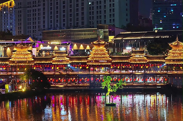 景区古建筑外墙亮化
