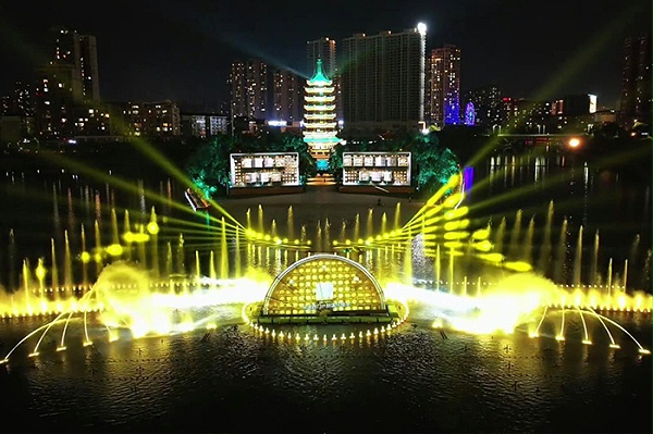 景区喷泉水景灯光亮化