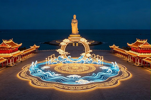 莆田湄洲岛景区灯光亮化，深挖妈祖文化，打破夜景同质化困境