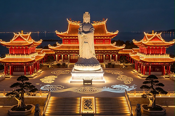 莆田湄洲岛景区灯光亮化，深挖妈祖文化，打破夜景同质化困境