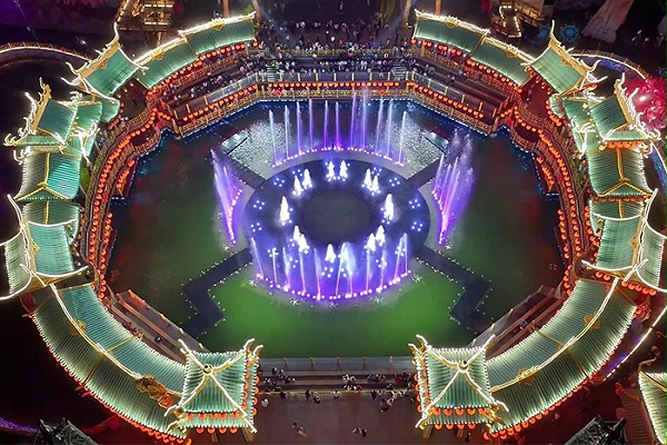 景区古建筑灯光亮化