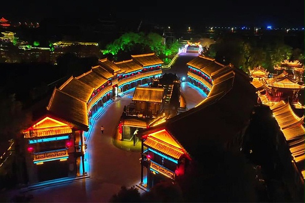 景区古建筑灯光亮化
