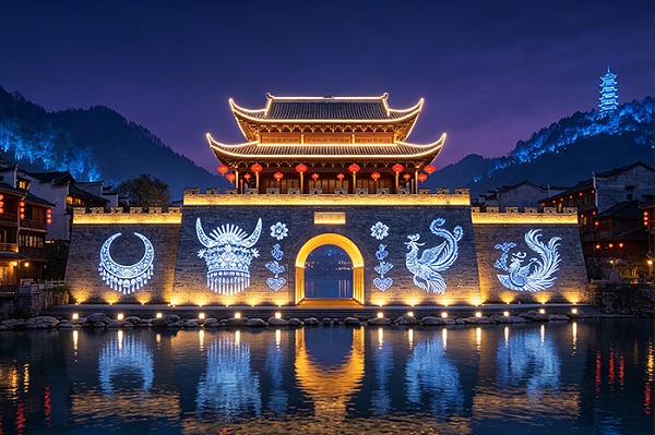 凤凰古城灯光亮化