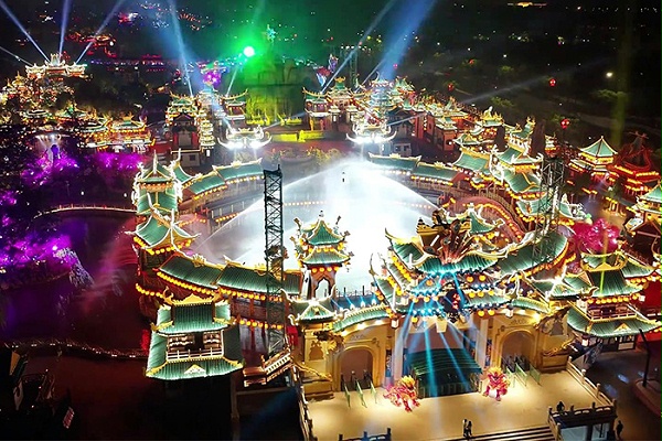 景区古建筑夜游亮化