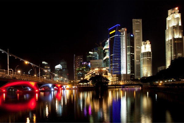 城市夜景灯光亮化使城市更加繁荣