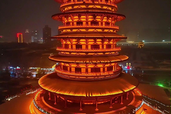 景区古建筑灯光亮化