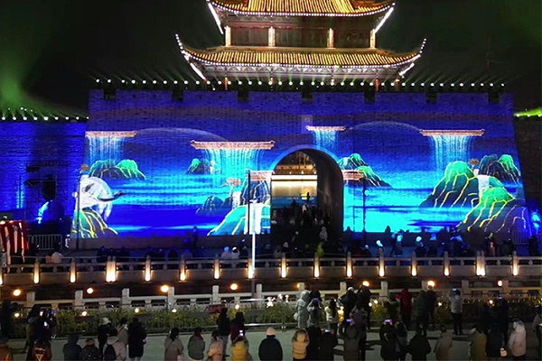 古建筑外墙全息投影