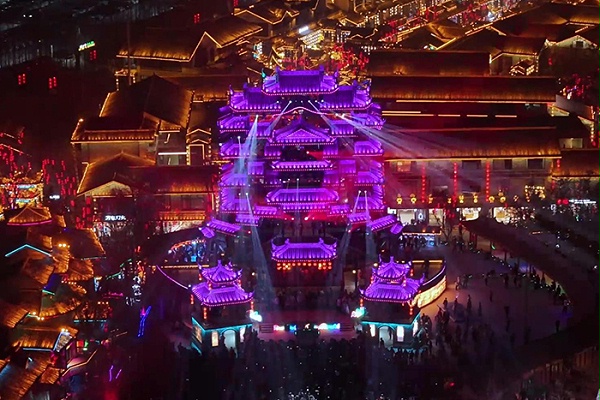 景区古建筑灯光亮化