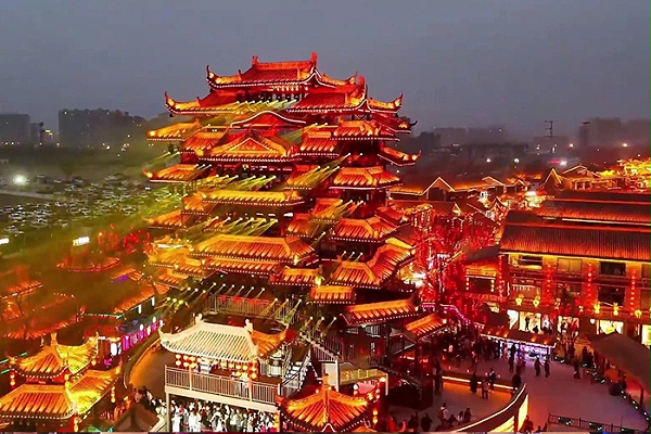 景区古建筑灯光亮化