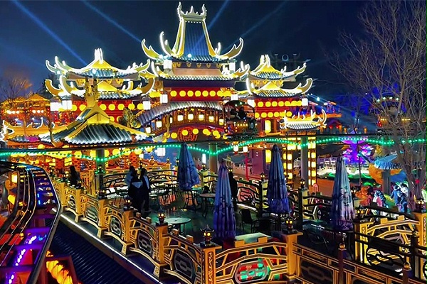 景区古建筑灯光亮化