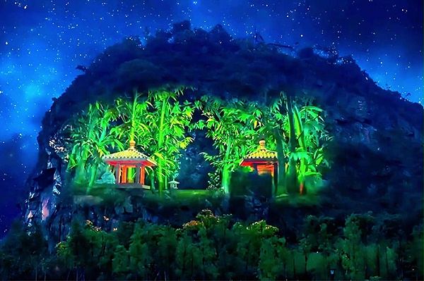 山体全息投影灯光亮化