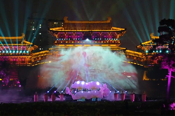 景区古建筑灯光亮化